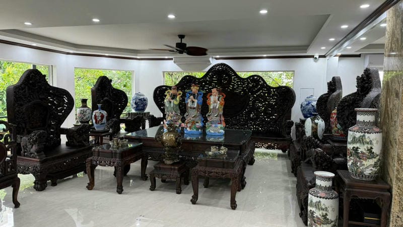 Bộ Bàn Ghế Gỗ Trắc Siêu Khủng 12 Món 1